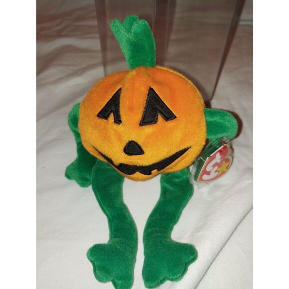 Ty Beanie Baby 9" PUMKIN  DOB: October 31, 1998 - Picture 1 of 7